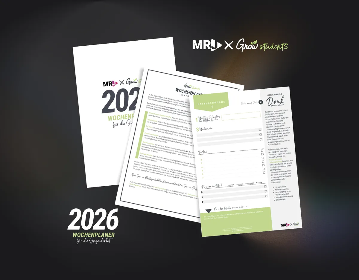 2026 Wochenplaner für Jugendleiter