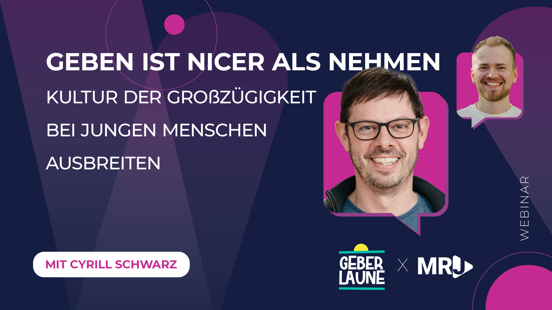 Webinar: Geben ist nicer als nehmen – Kultur der Großzügigkeit bei jungen Menschen ausbreiten