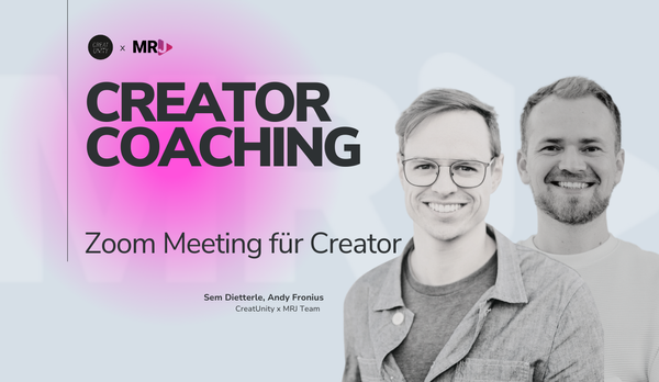 Zoom Meeting: Creator Coaching – Creatunity x MrJugendarbeit